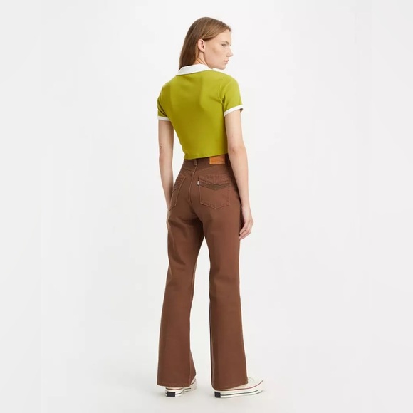 Levi’s | 70'S Movin’ on high rise flare jeans in brown size 27W32L - Picture 2 of 16